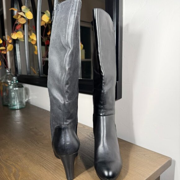 White Mountain Black Heeled Knee-High Boots – Never Worn - Picture 5 of 16